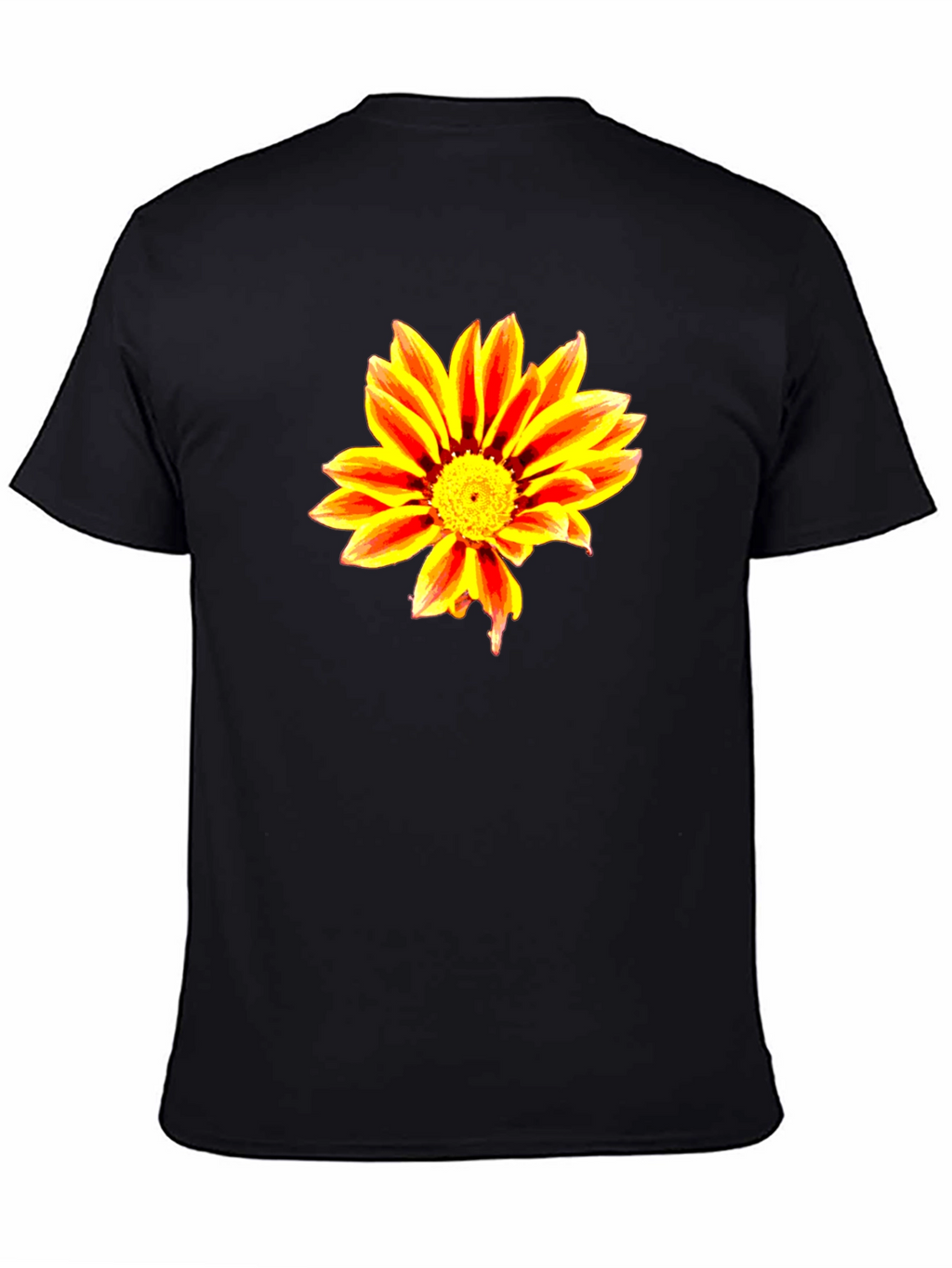 Bold Flower Graphic Black T-Shirt