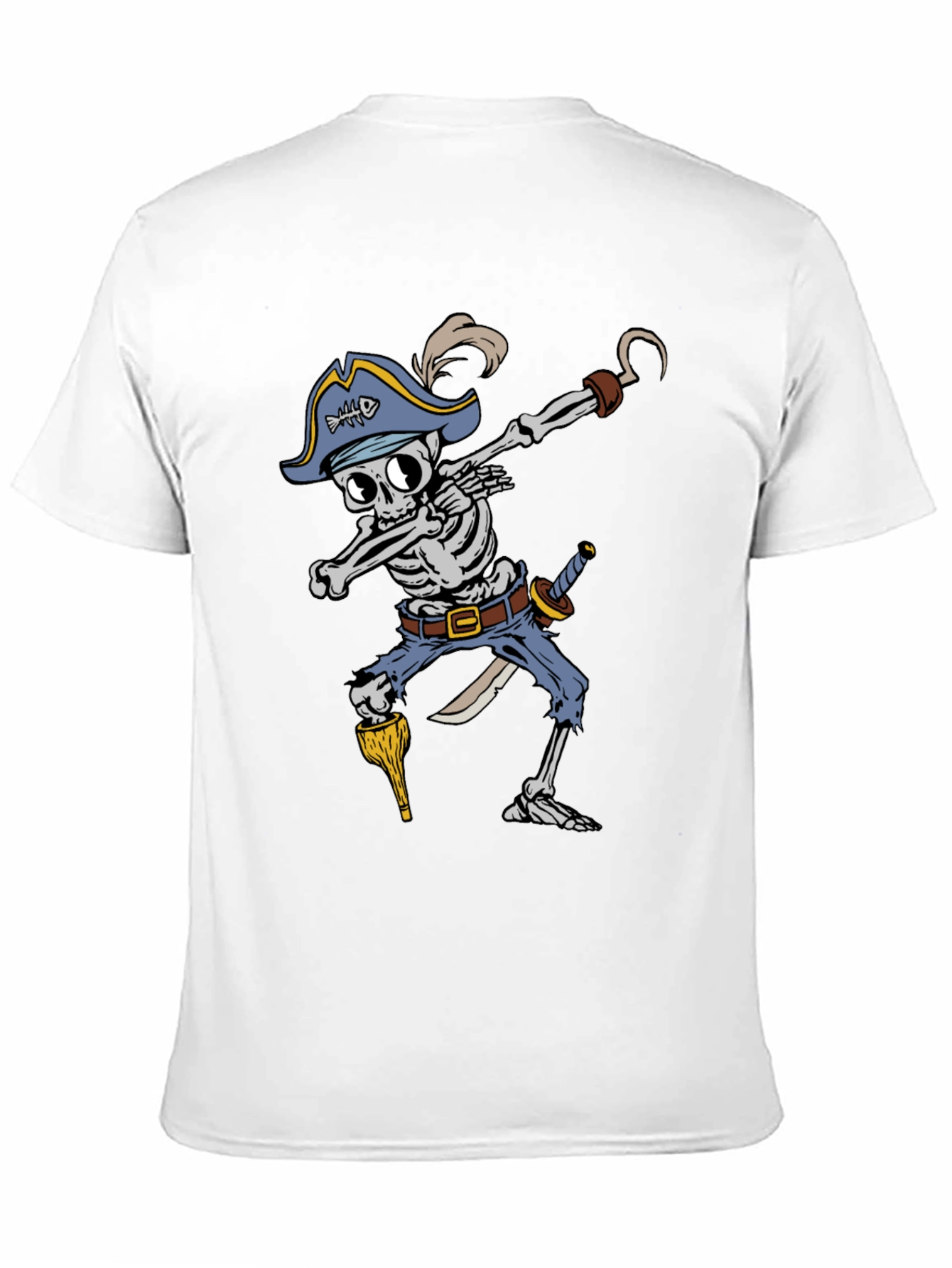Pirate Skeleton Dabbing Graphic Tee