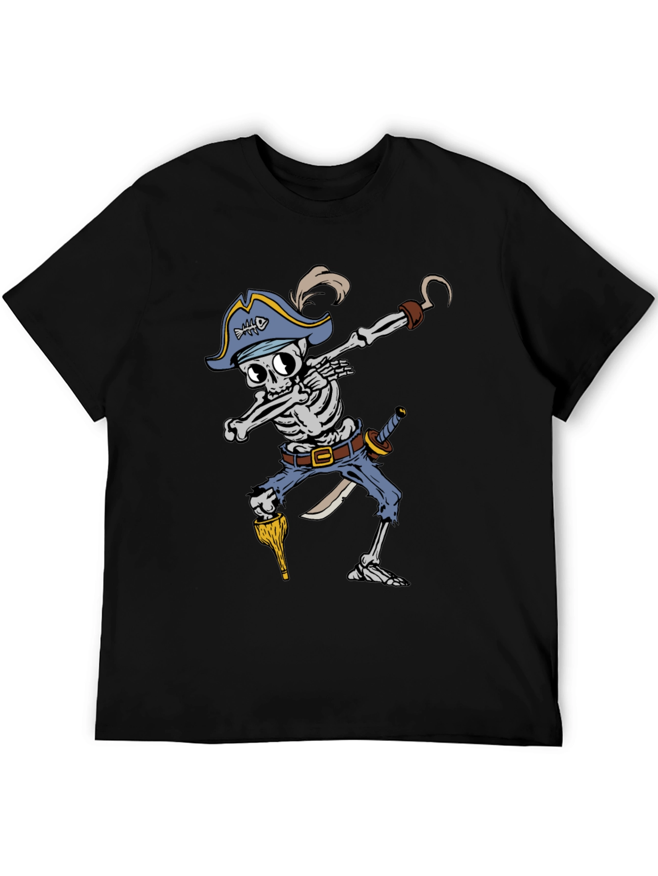 Pirate Skeleton Dabbing Graphic Tee