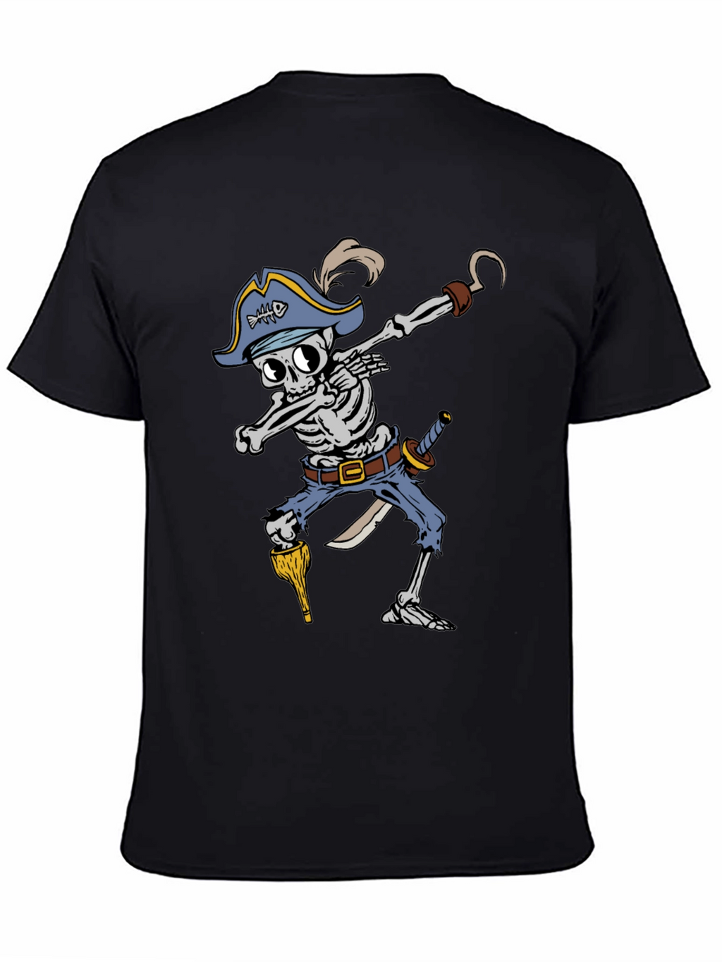 Pirate Skeleton Dabbing Graphic Tee