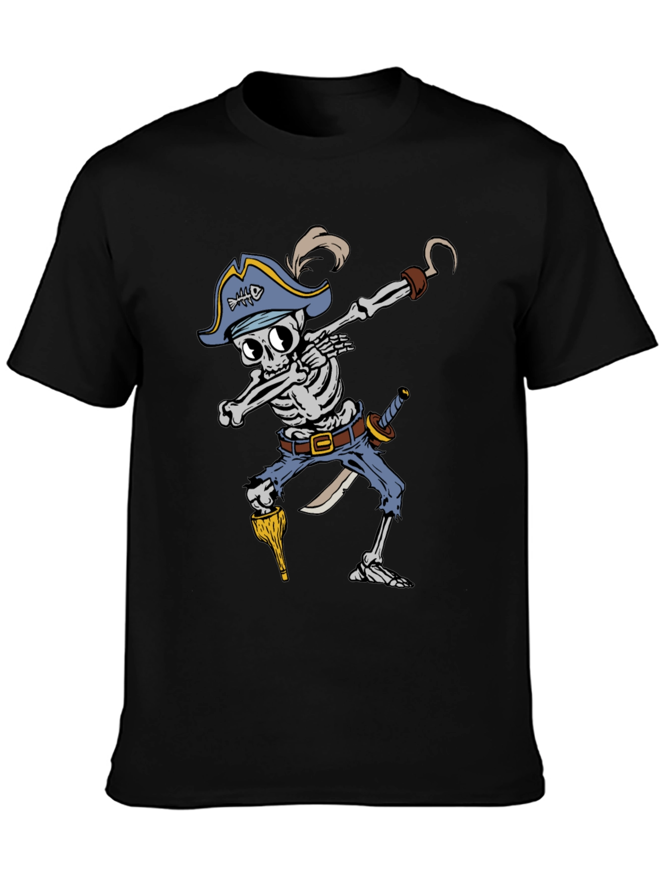 Pirate Skeleton Dabbing Graphic Tee