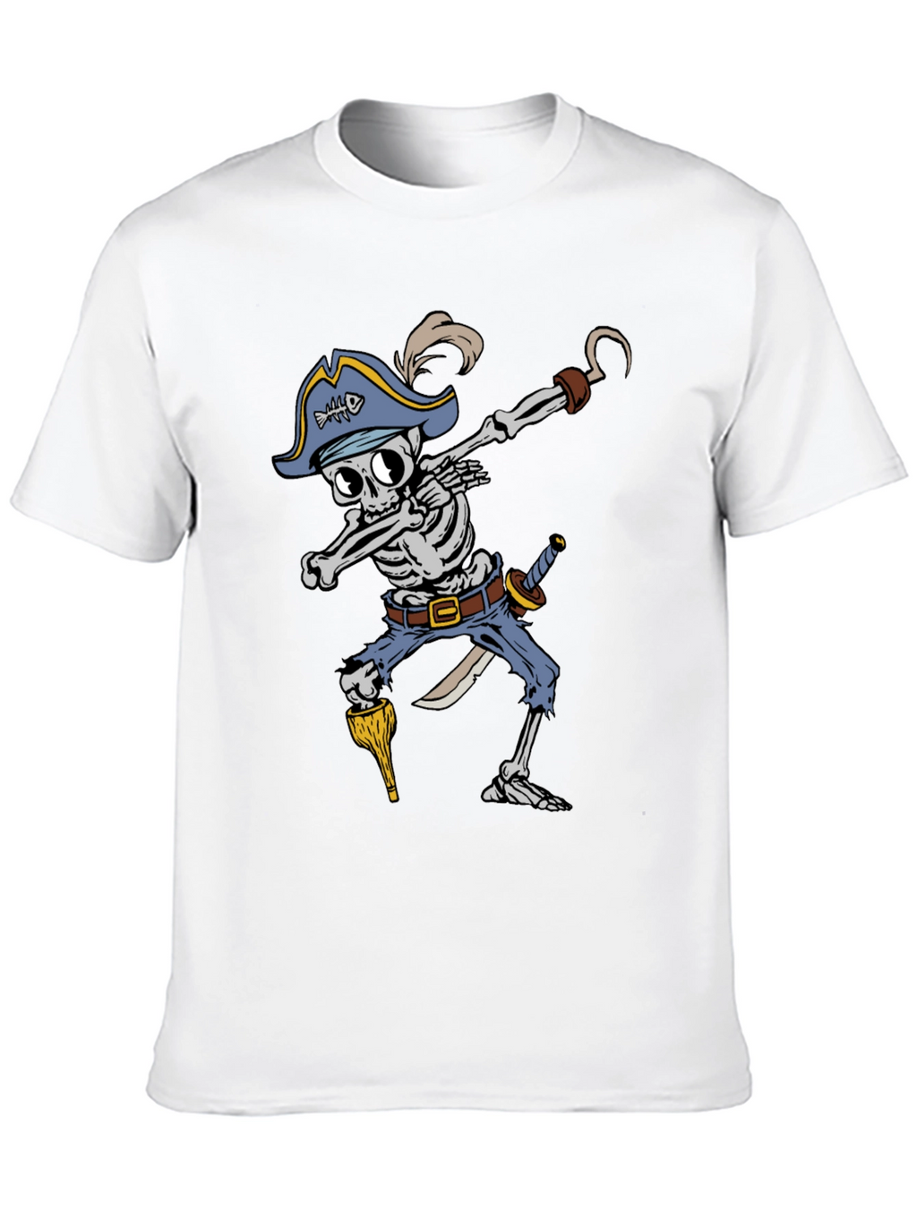 Pirate Skeleton Dabbing Graphic Tee