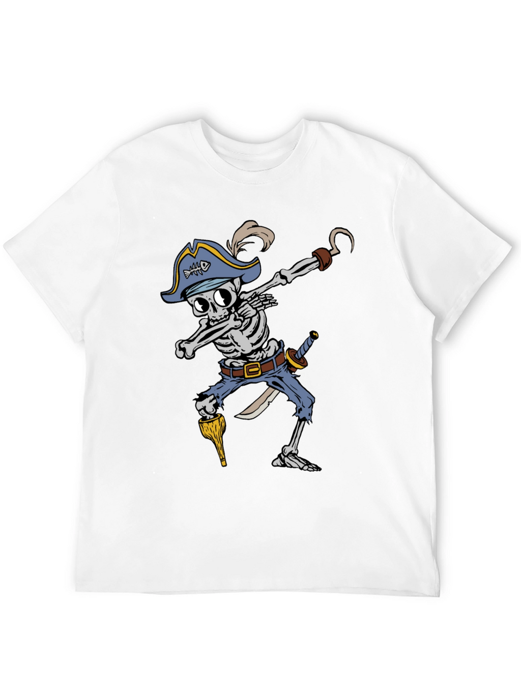 Pirate Skeleton Dabbing Graphic Tee