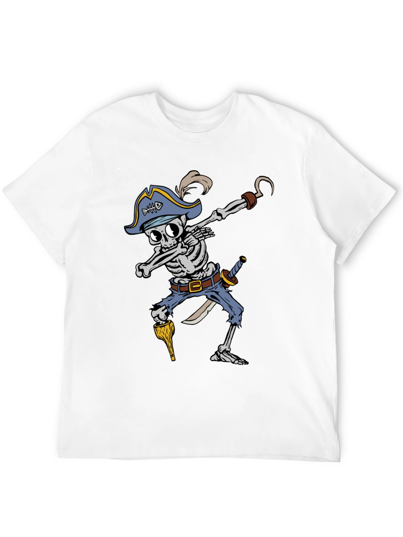 Pirate Skeleton Dabbing Graphic Tee
