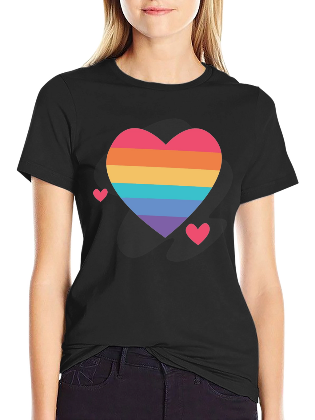 Rainbow Heart Pride T-Shirt - Soft Cotton Comfort