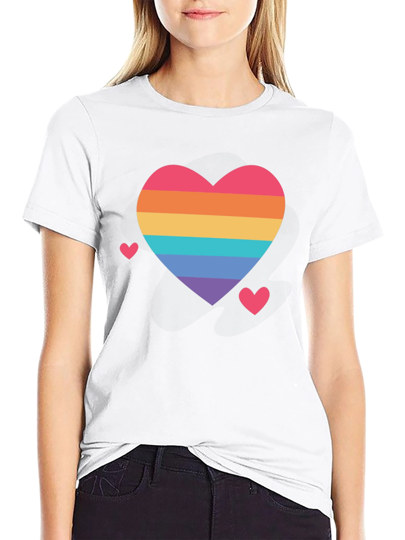Rainbow Heart Pride T-Shirt - Soft Cotton Comfort