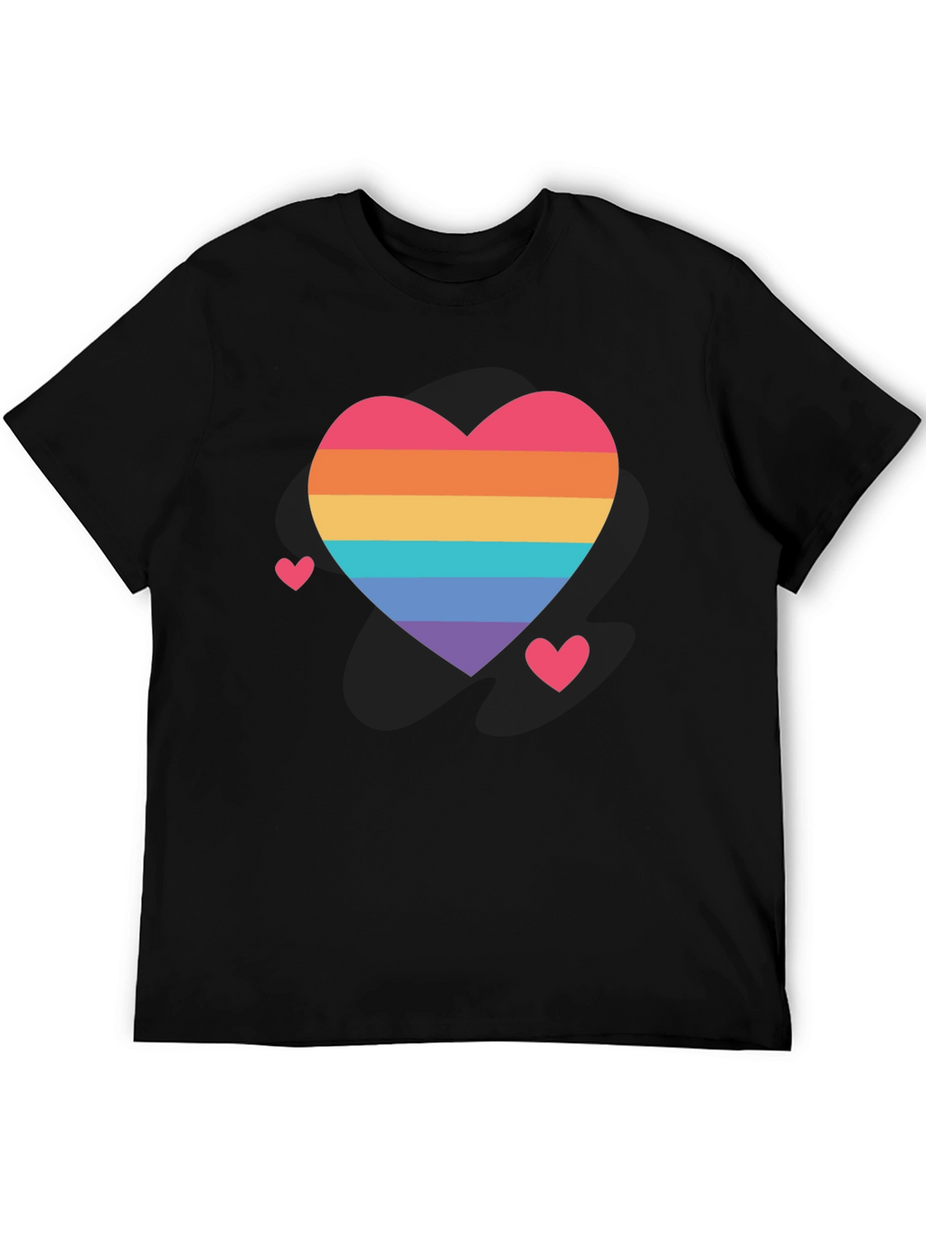 Rainbow Heart Pride T-Shirt - Soft Cotton Comfort
