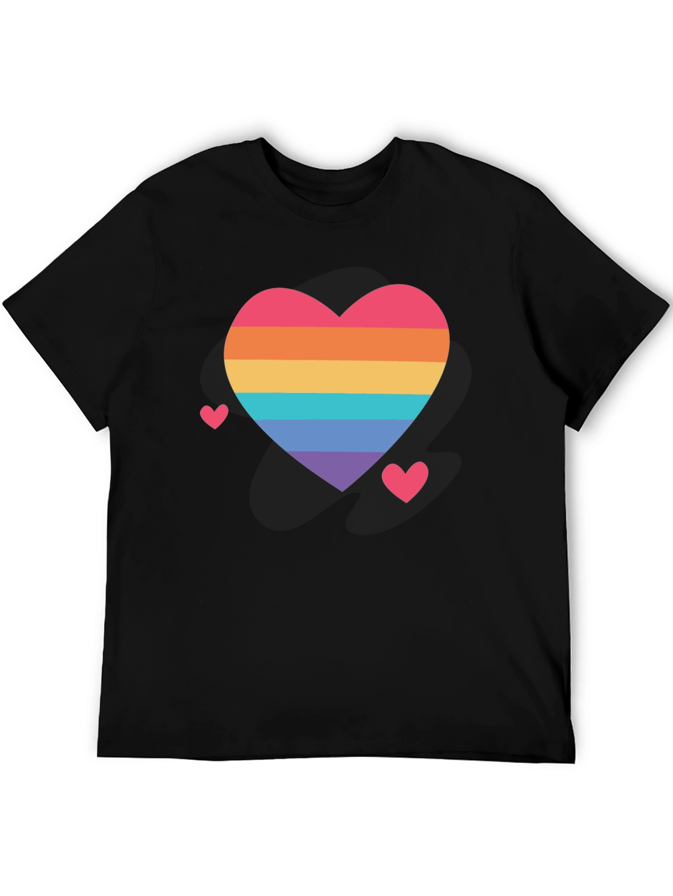 Rainbow Heart Pride T-Shirt - Soft Cotton Comfort