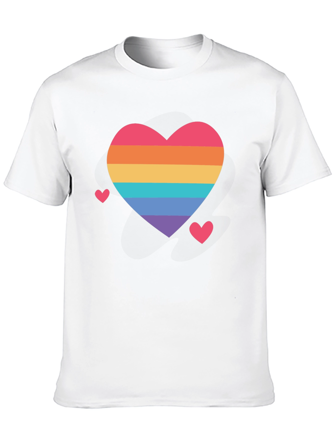 Rainbow Heart Pride T-Shirt - Soft Cotton Comfort