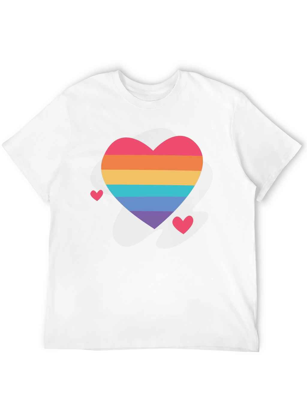 Rainbow Heart Pride T-Shirt - Soft Cotton Comfort