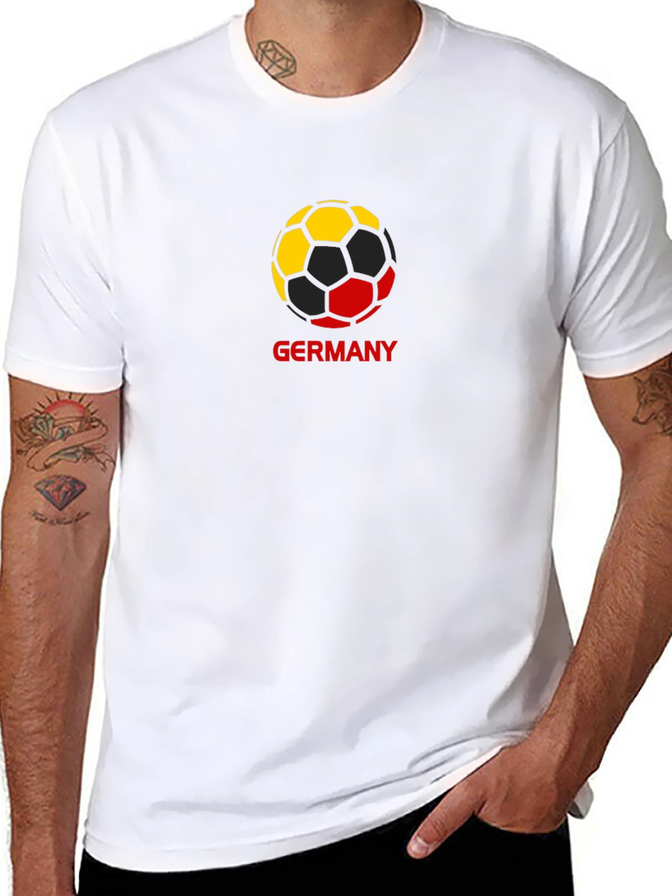 Germany Soccer Ball T-Shirt - Black