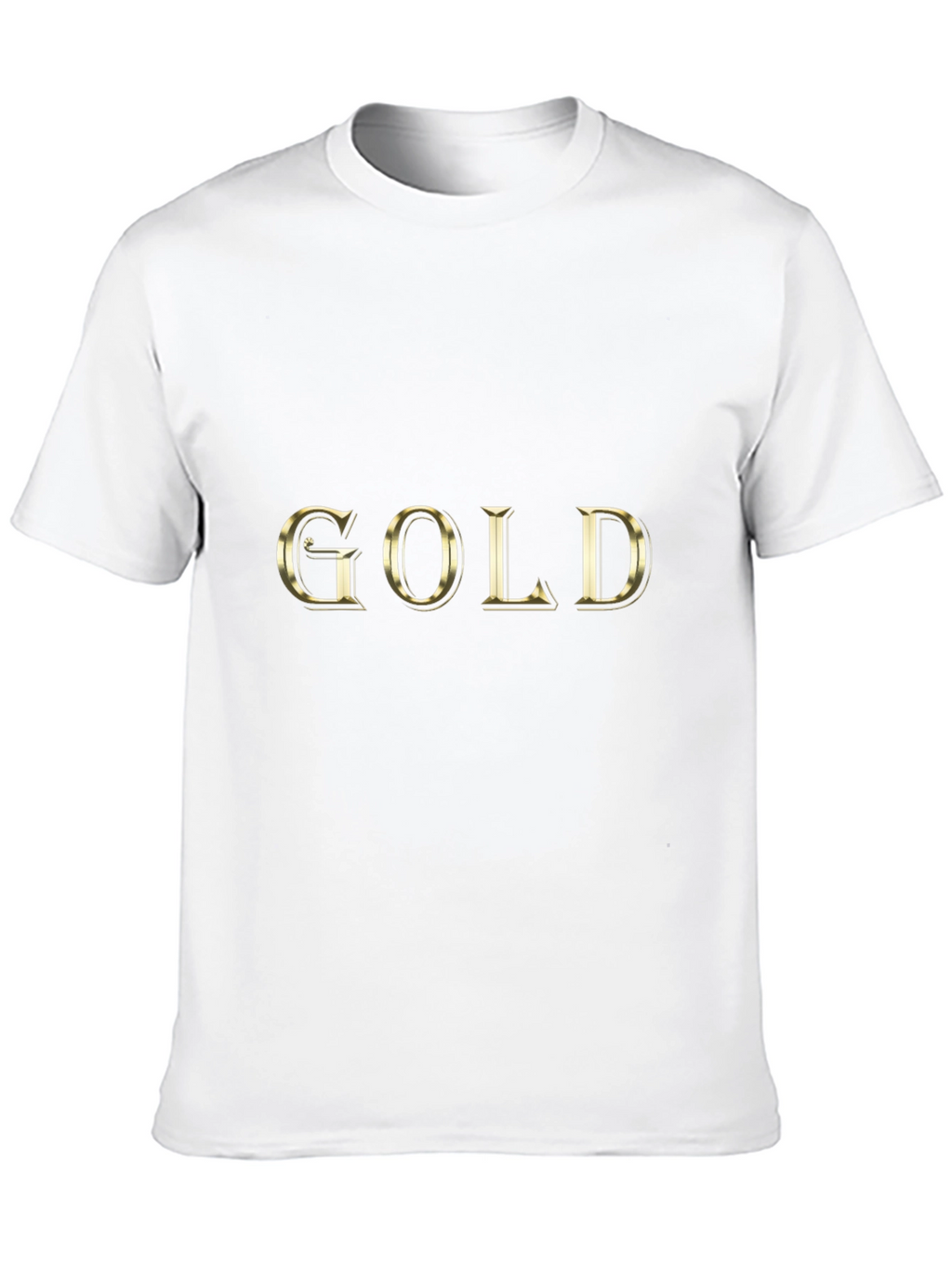 Gold Text Black T-Shirt