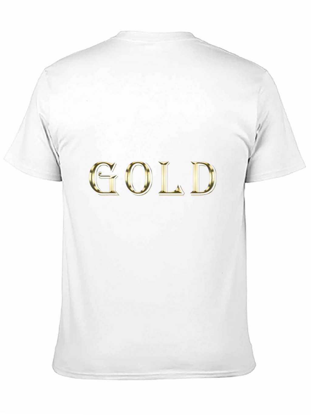 Gold Text Black T-Shirt