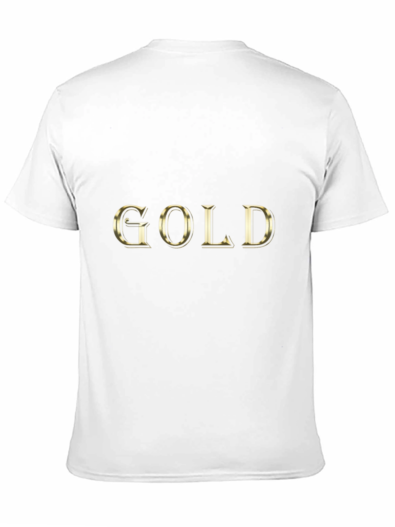 Gold Text Black T-Shirt