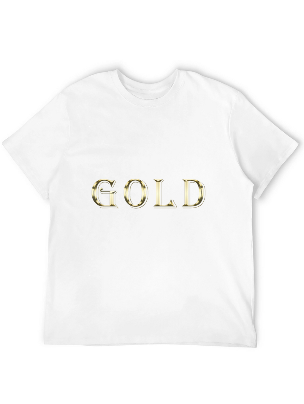 Gold Text Black T-Shirt