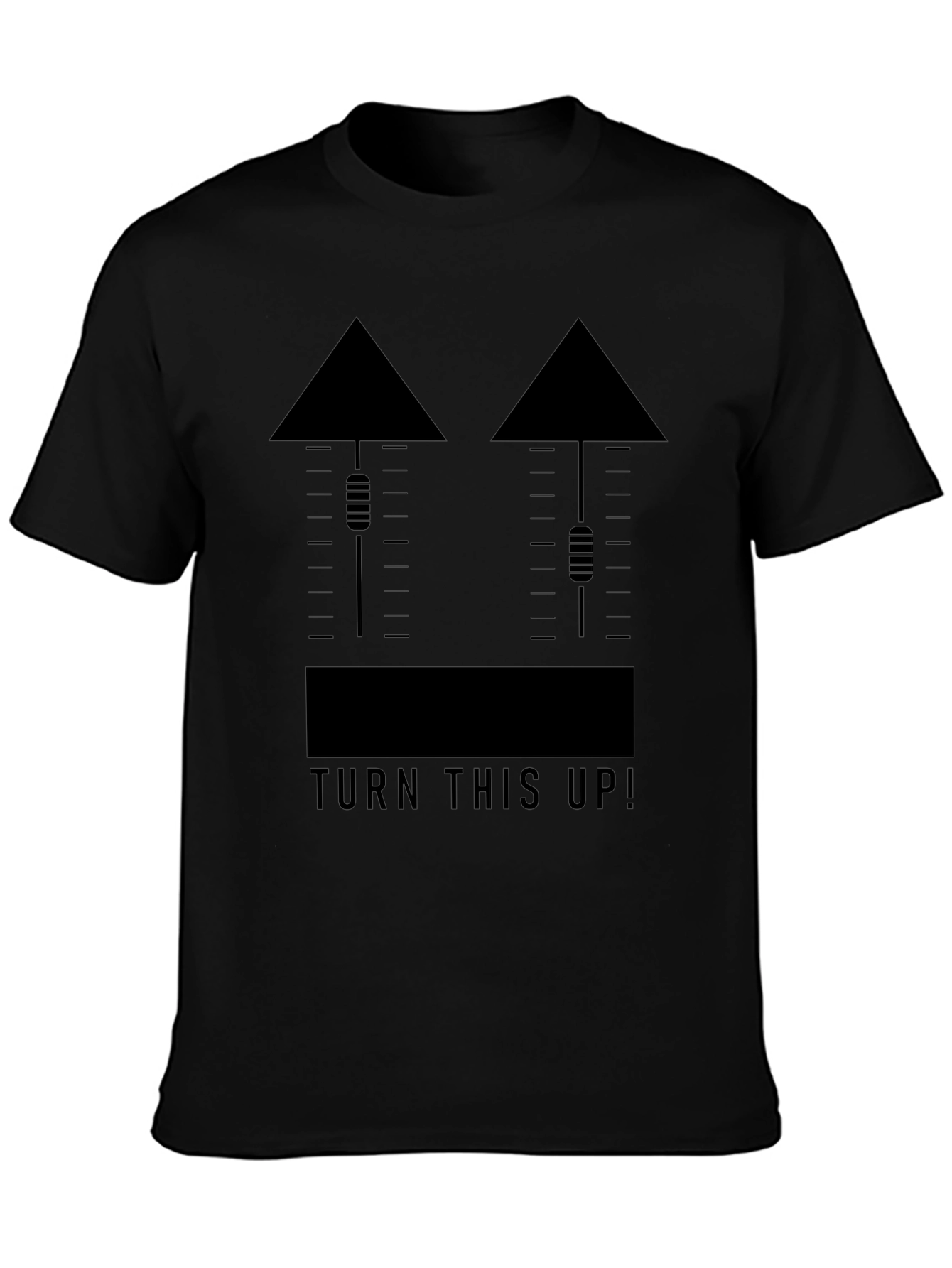 Turn This Up! Black Graphic Tee