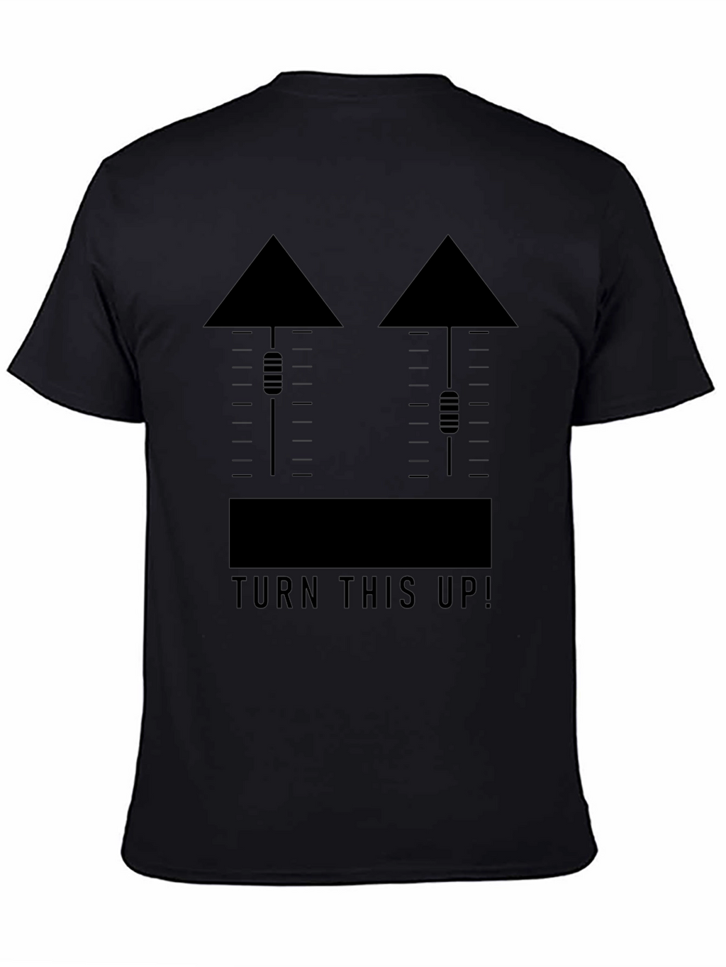 Turn This Up! Black Graphic Tee