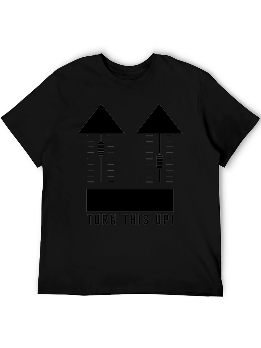 Turn This Up! Black Graphic Tee