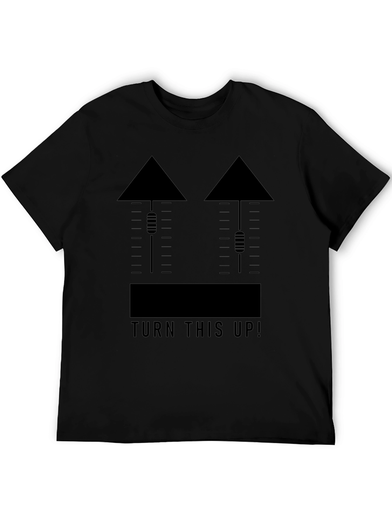 Turn This Up! Black Graphic Tee