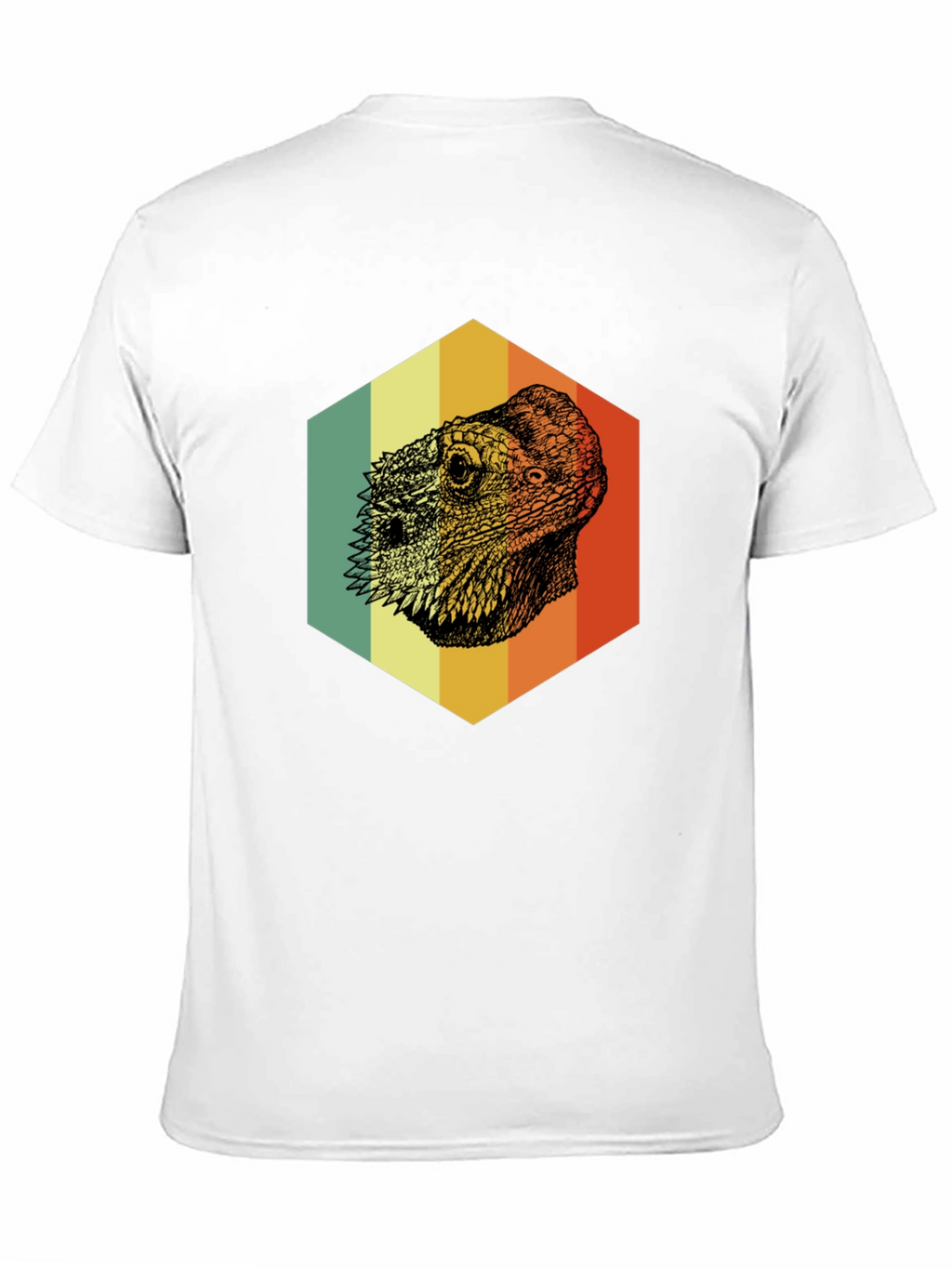 Bearded Dragon Hexagon T-Shirt - Cool Reptile Graphic Tee