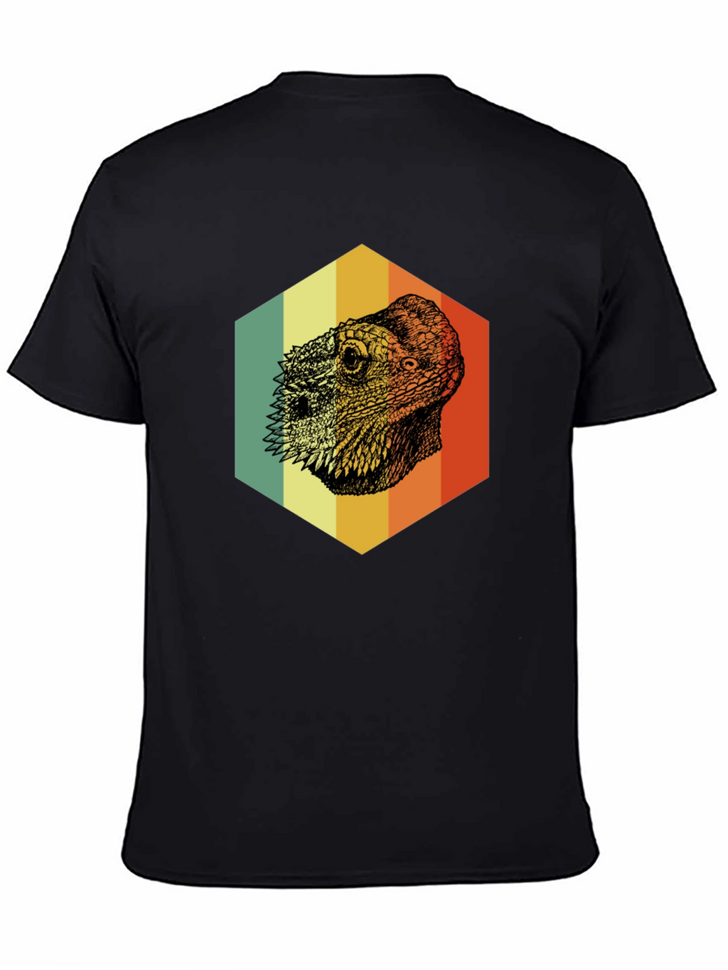 Bearded Dragon Hexagon T-Shirt - Cool Reptile Graphic Tee