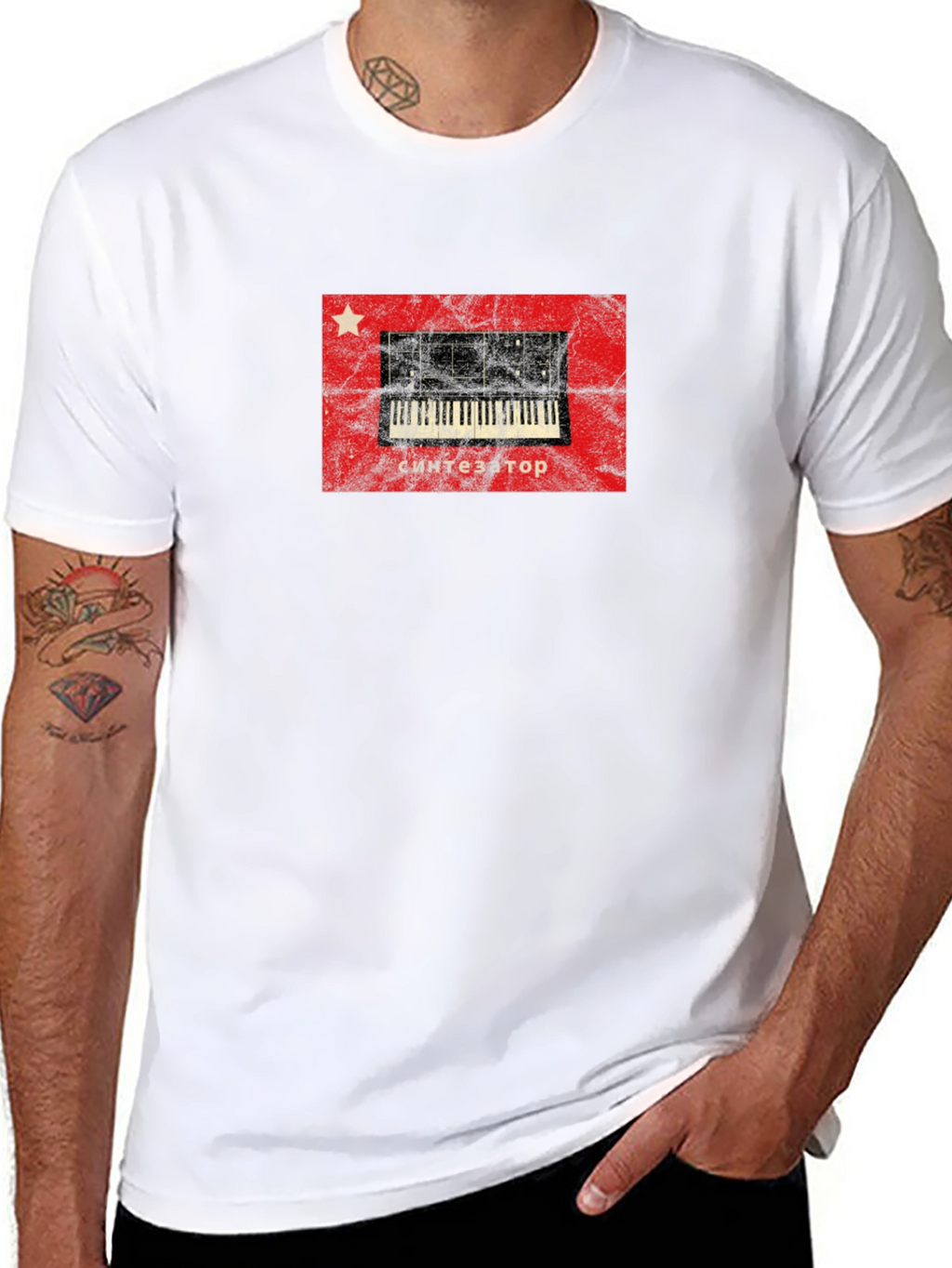 Synthesizer Graphic Black T-Shirt