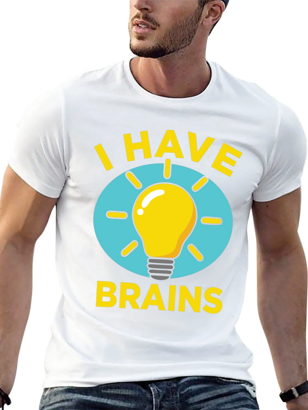 I Have Brains Light Bulb Graphic Tee