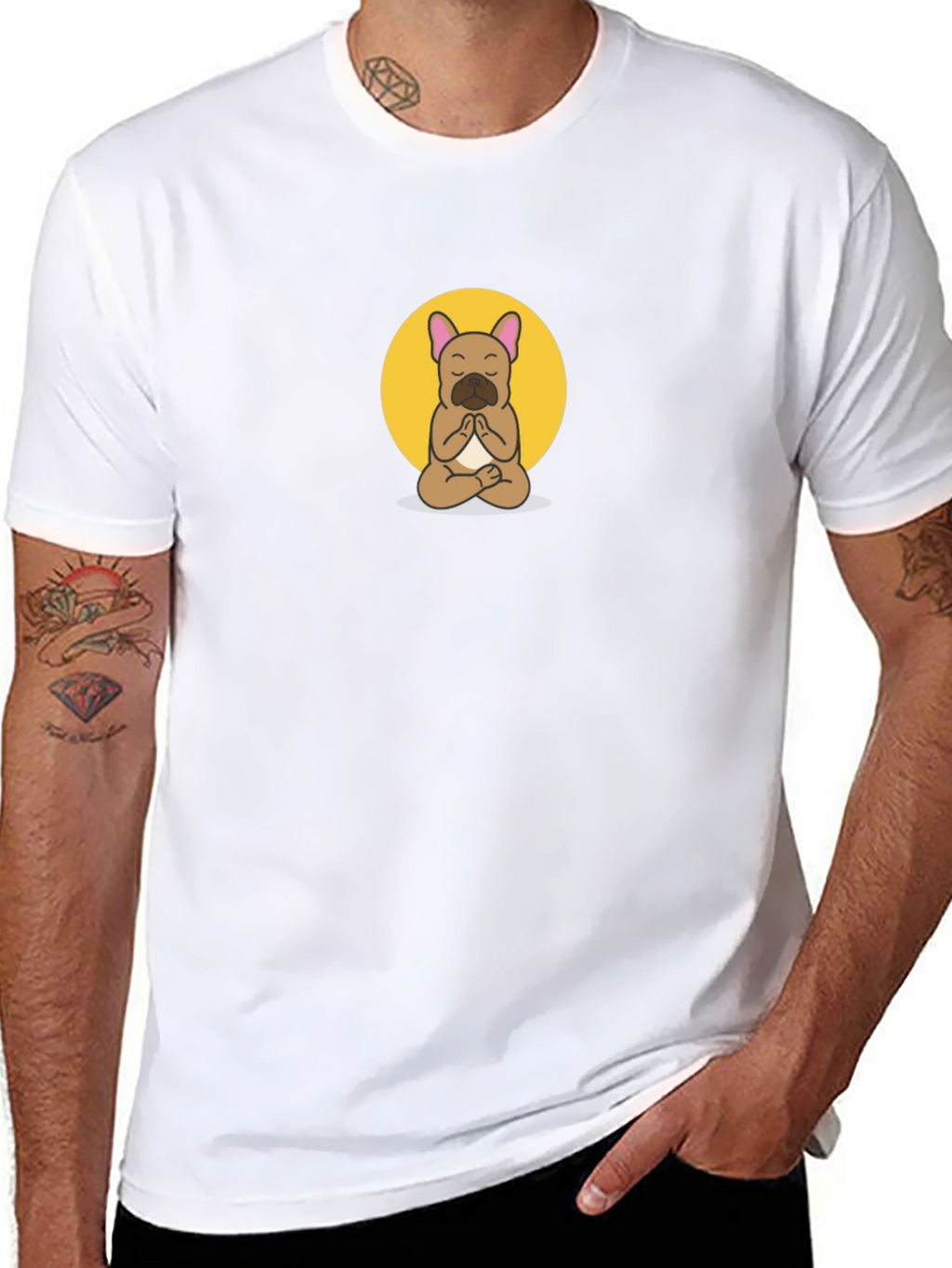 Zen Bulldog Yoga T-Shirt – Cute Dog Lover Graphic Tee