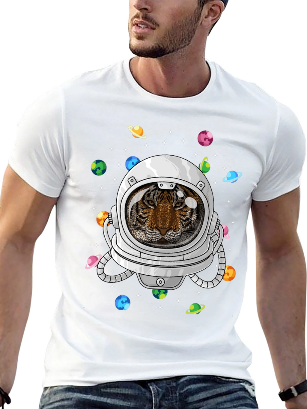 Astronaut Tiger Graphic Tee