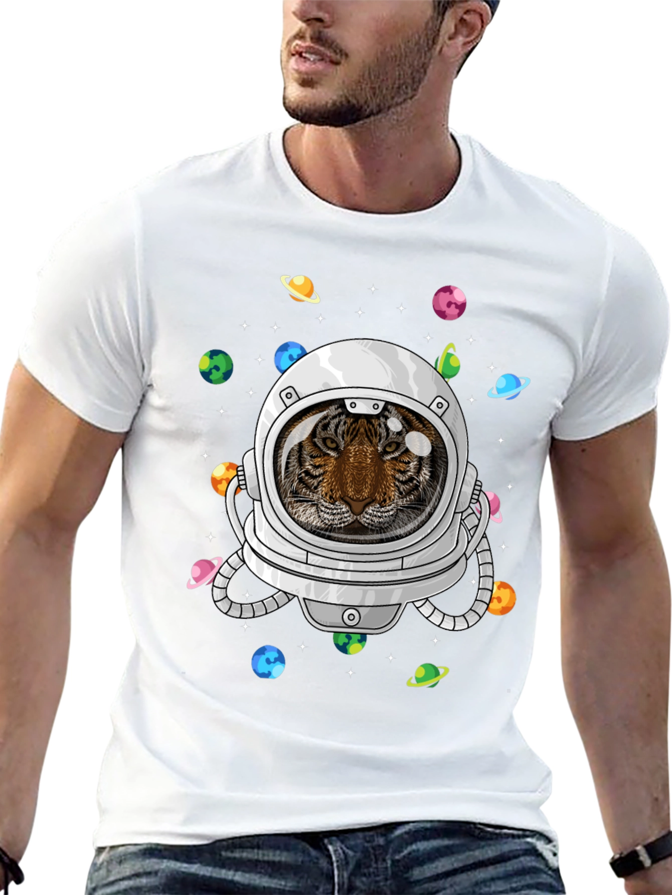 Astronaut Tiger Graphic Tee