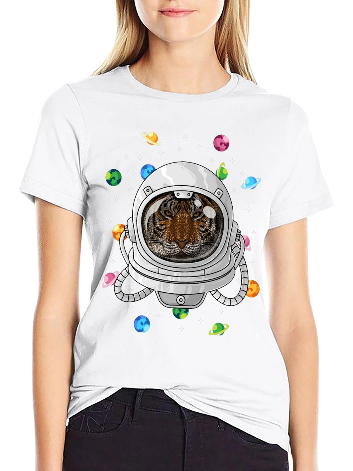 Astronaut Tiger Graphic Tee