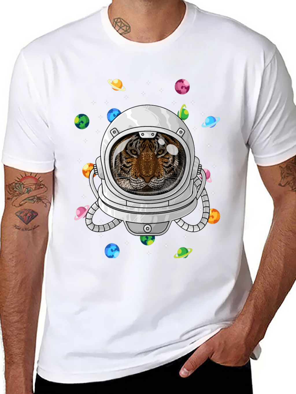 Astronaut Tiger Graphic Tee