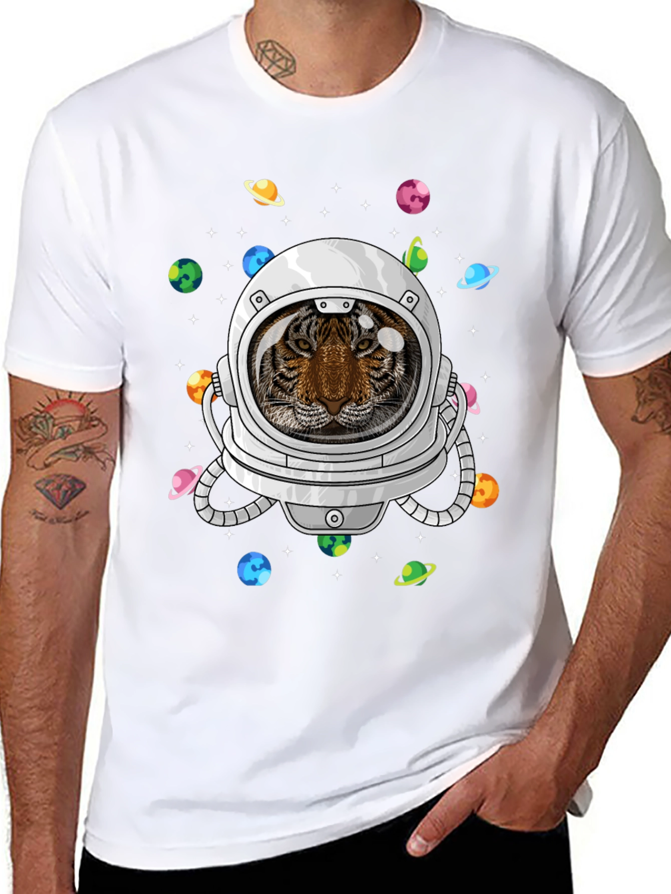 Astronaut Tiger Graphic Tee