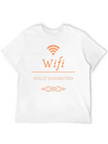 Wifi Fully Connected Black T-Shirt