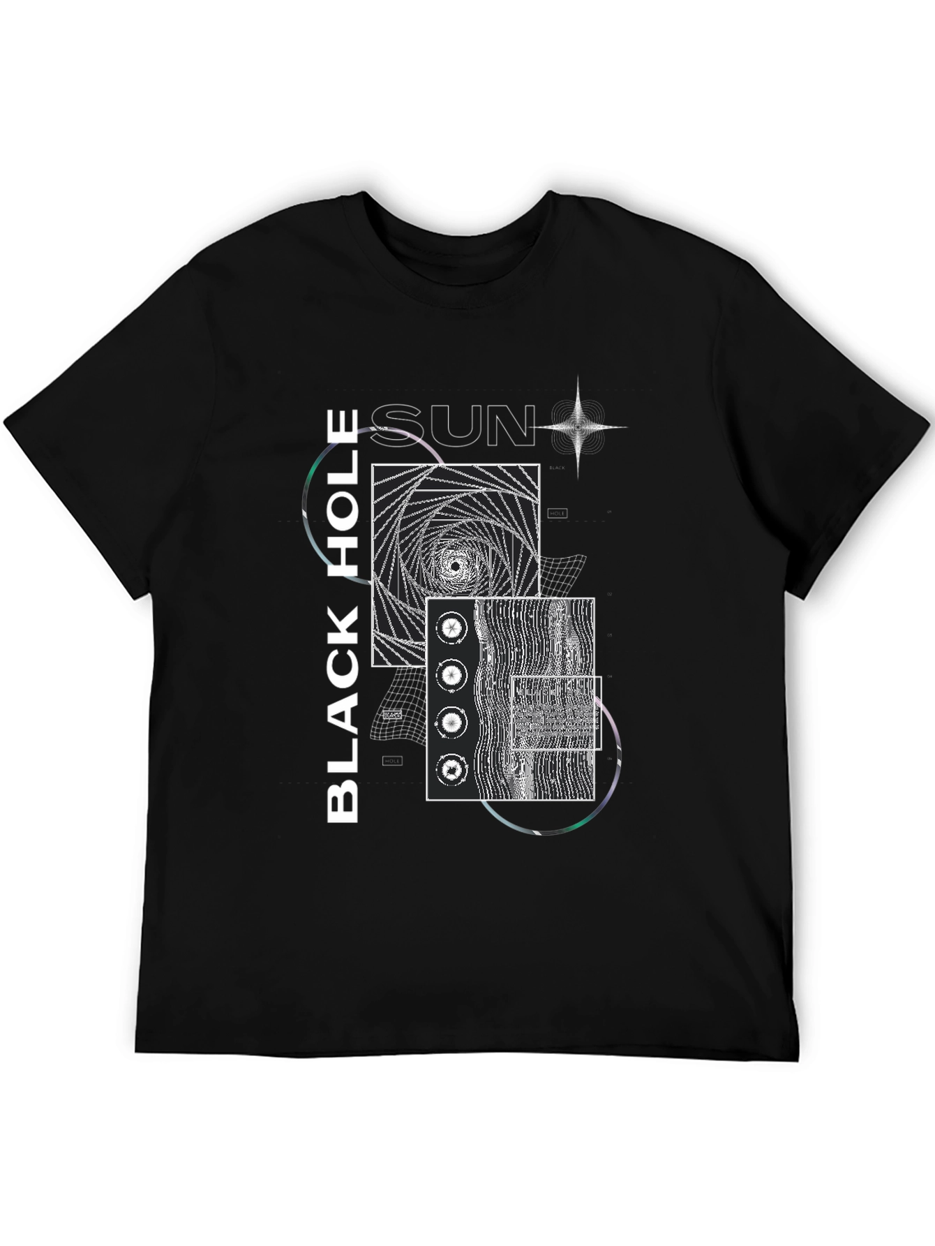 Black Hole Sun Graphic Tee - Modern Artistic Design