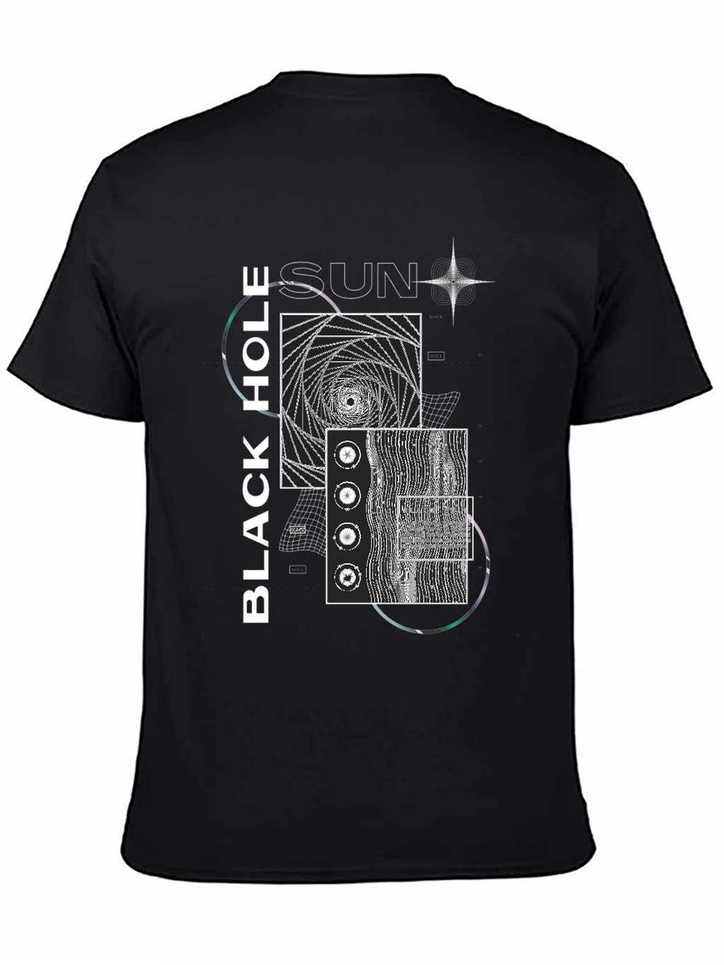 Black Hole Sun Graphic Tee - Modern Artistic Design