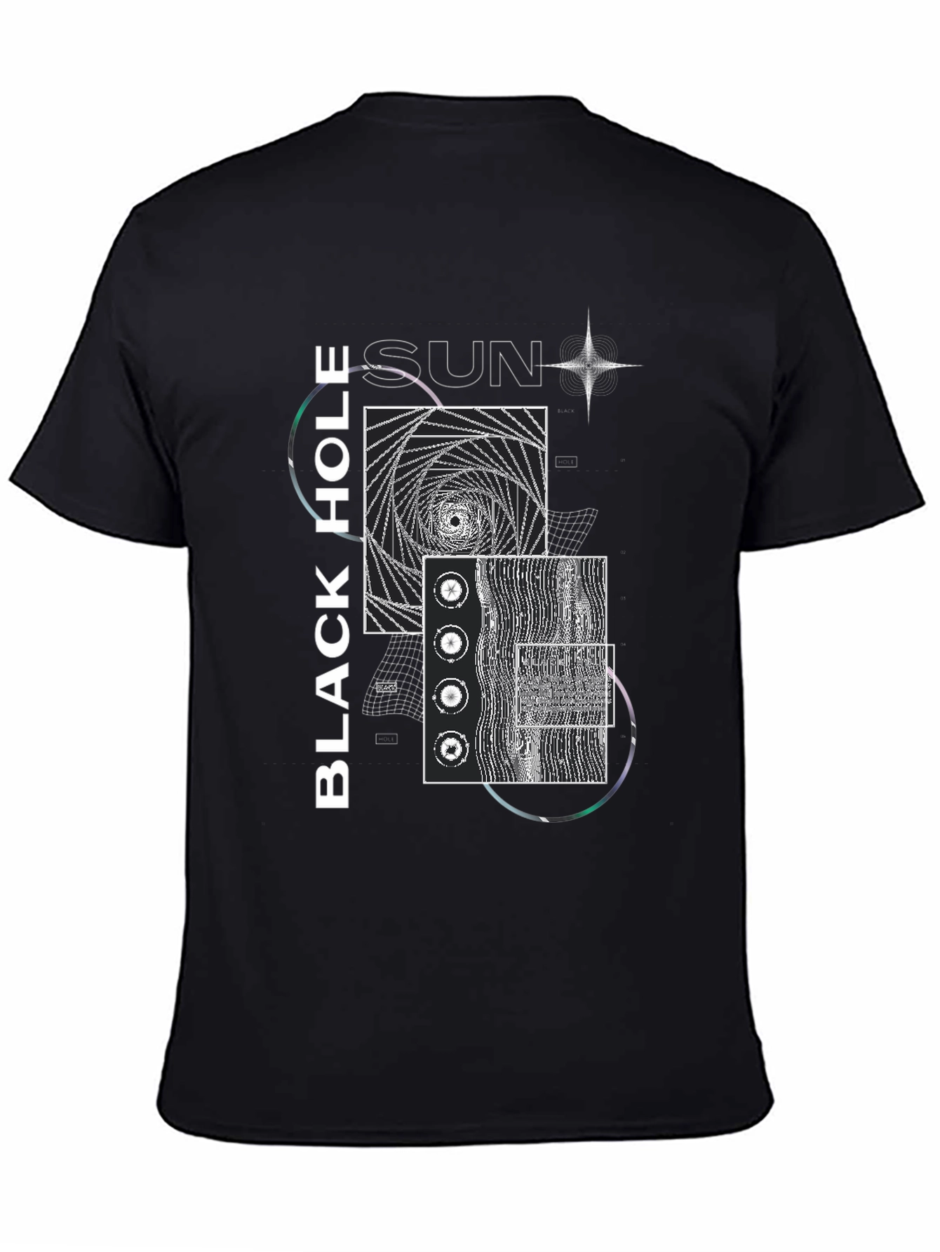 Black Hole Sun Graphic Tee - Modern Artistic Design