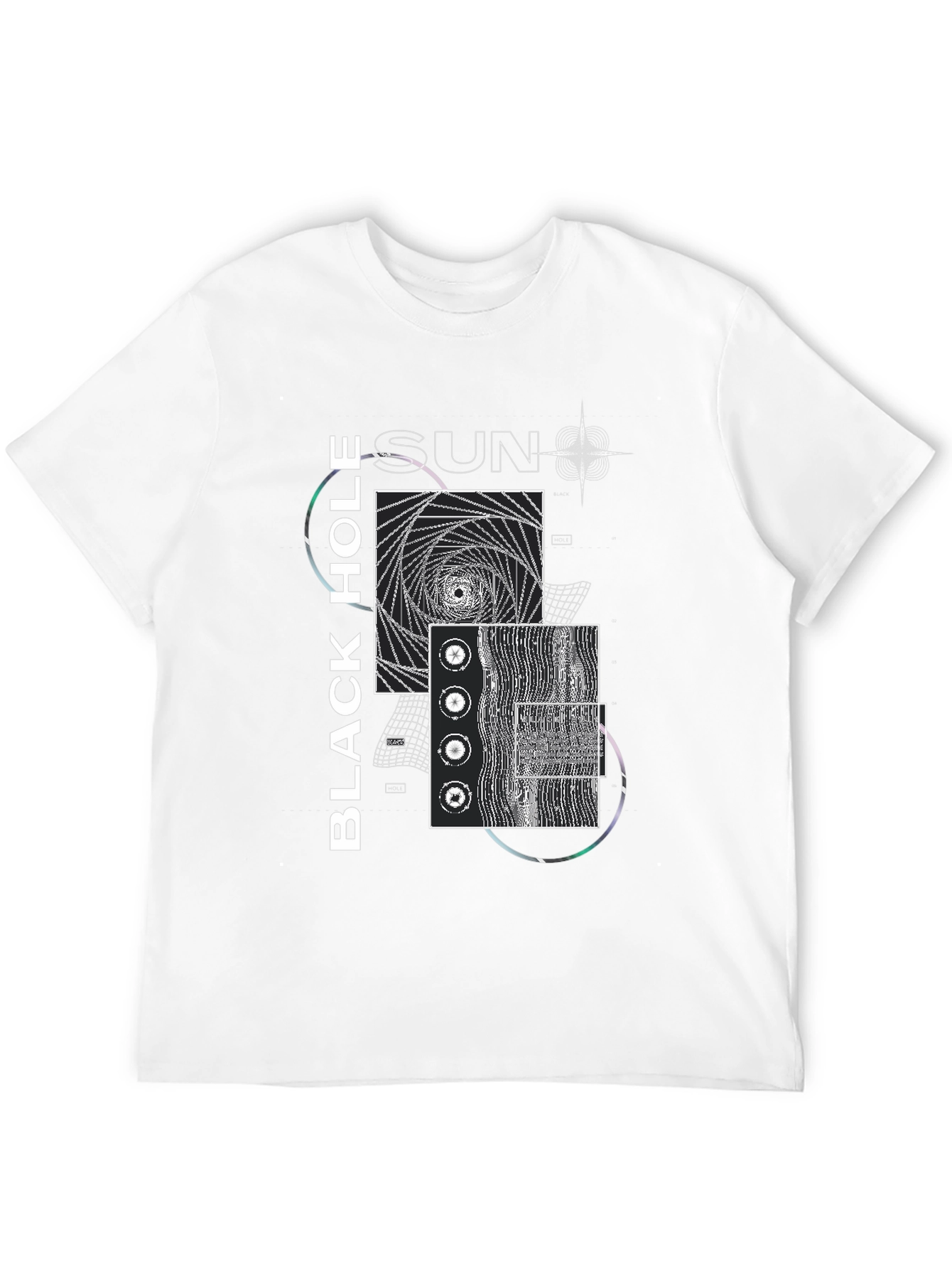 Black Hole Sun Graphic Tee - Modern Artistic Design
