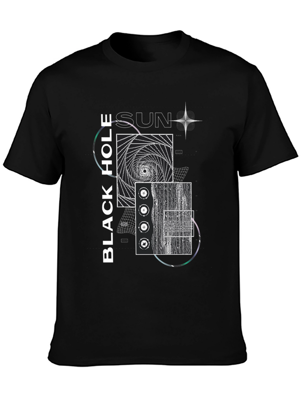 Black Hole Sun Graphic Tee - Modern Artistic Design