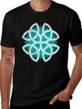 Celtic Knot Graphic Tee - Black Cotton Blend