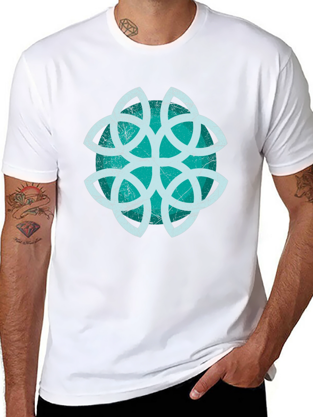 Celtic Knot Graphic Tee - Black Cotton Blend
