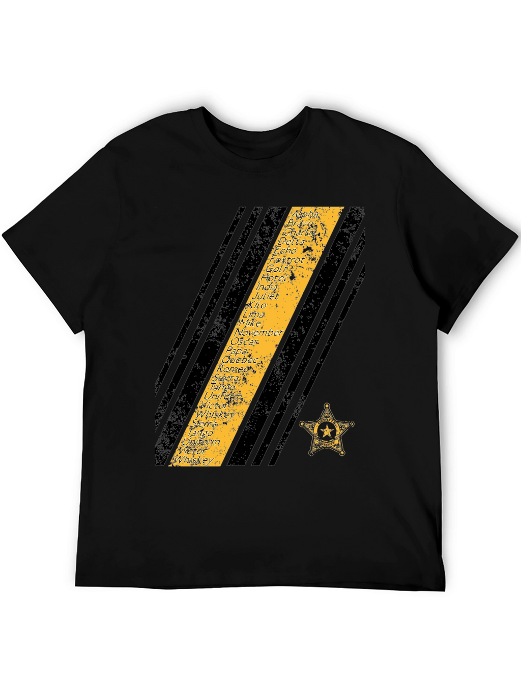 Phonetic Alphabet Sheriff Star T-Shirt