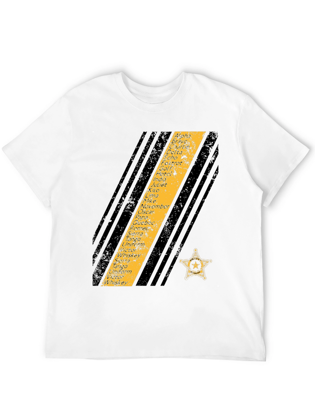Phonetic Alphabet Sheriff Star T-Shirt