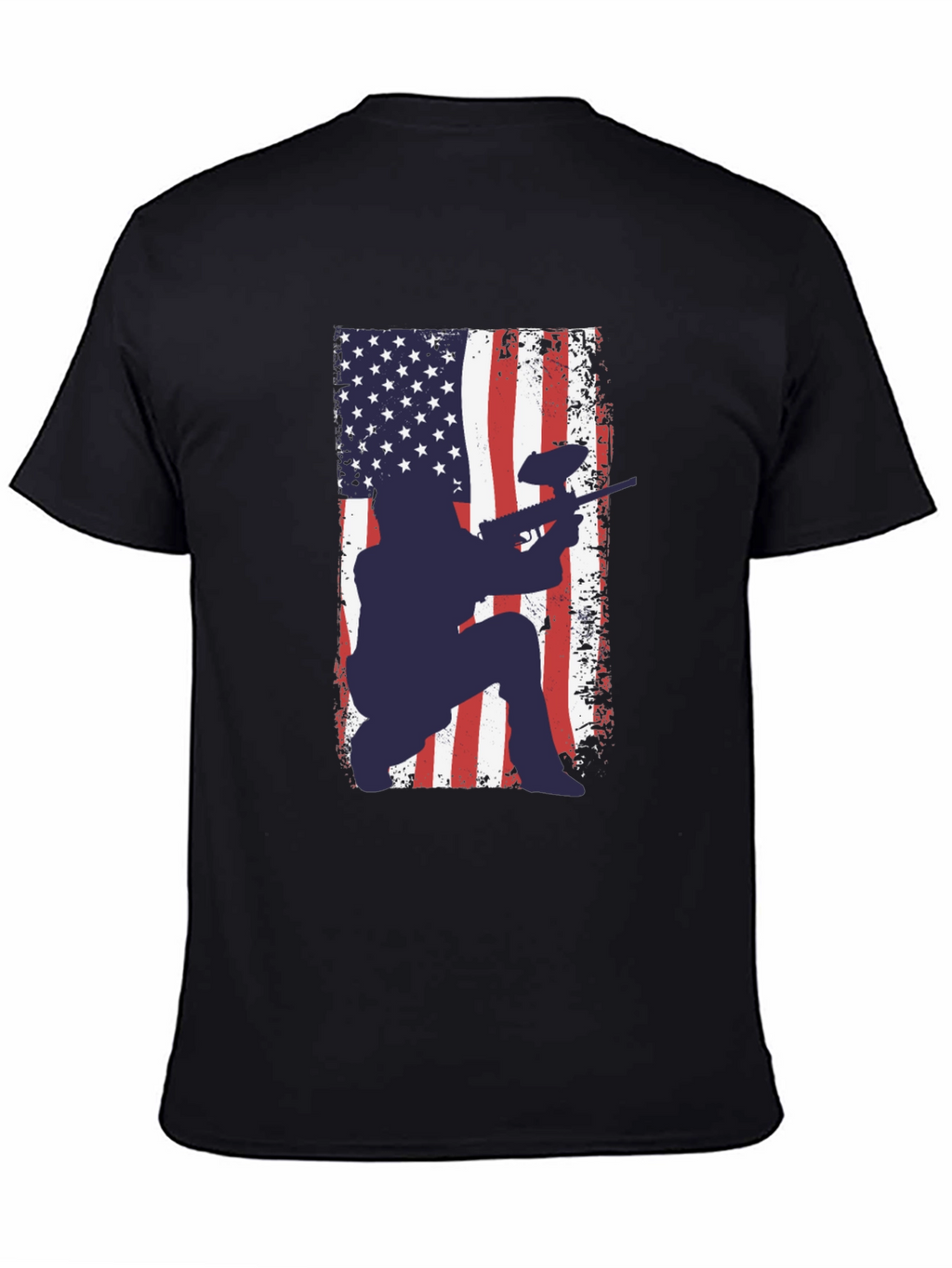Patriotic Paintball T-Shirt: US Flag Design