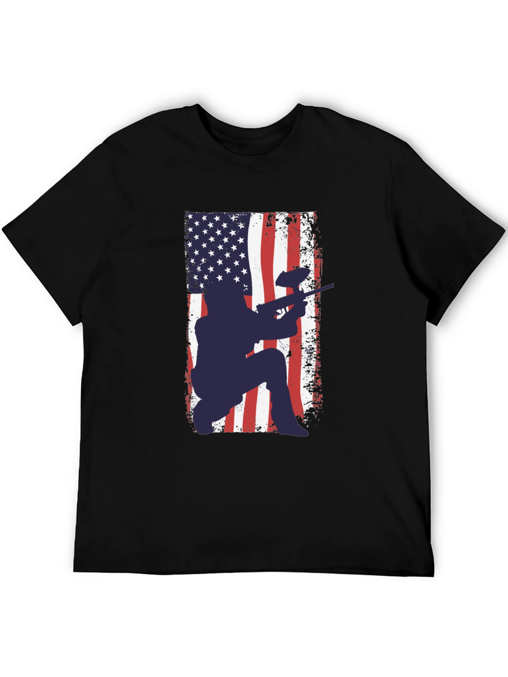Patriotic Paintball T-Shirt: US Flag Design