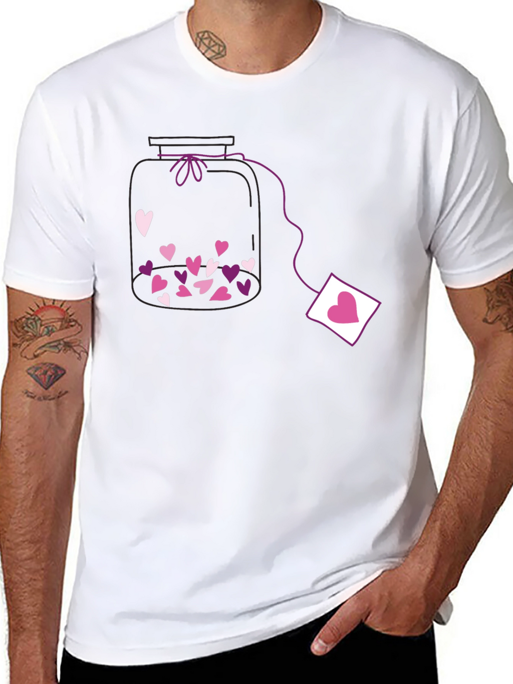 Heart Jar Black T-Shirt
