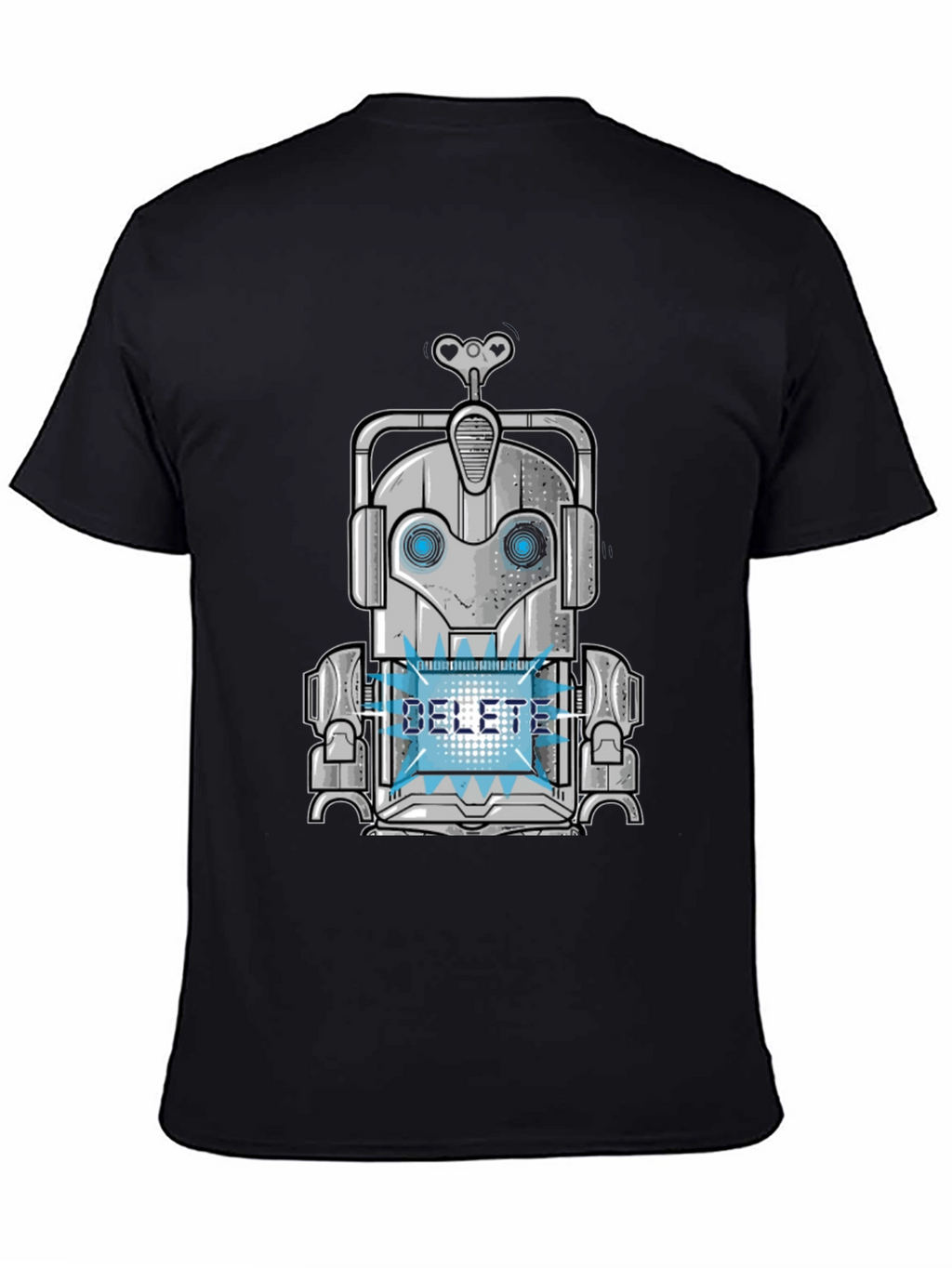 Cybernetic Delete Robot Graphic T-Shirt