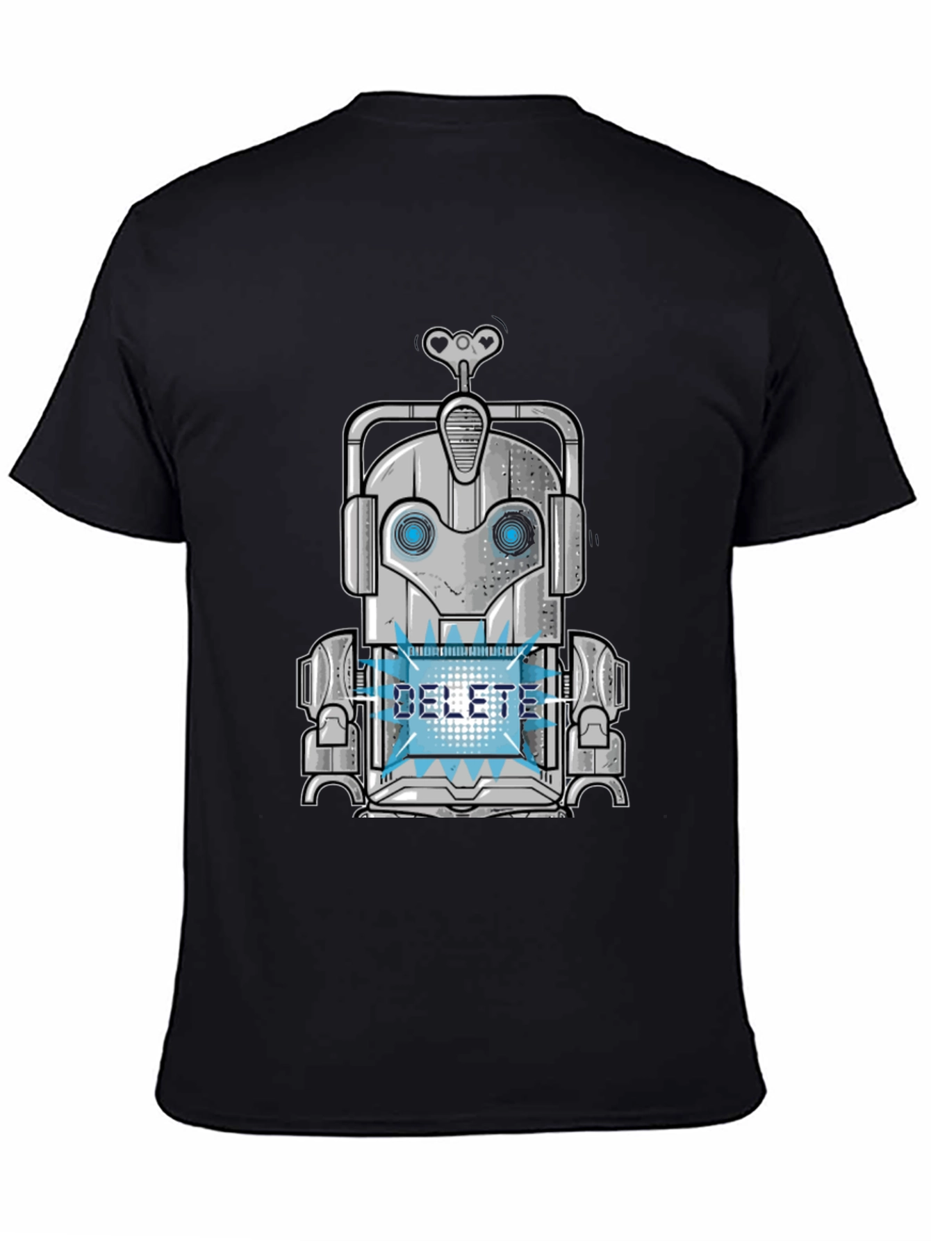 Cybernetic Delete Robot Graphic T-Shirt