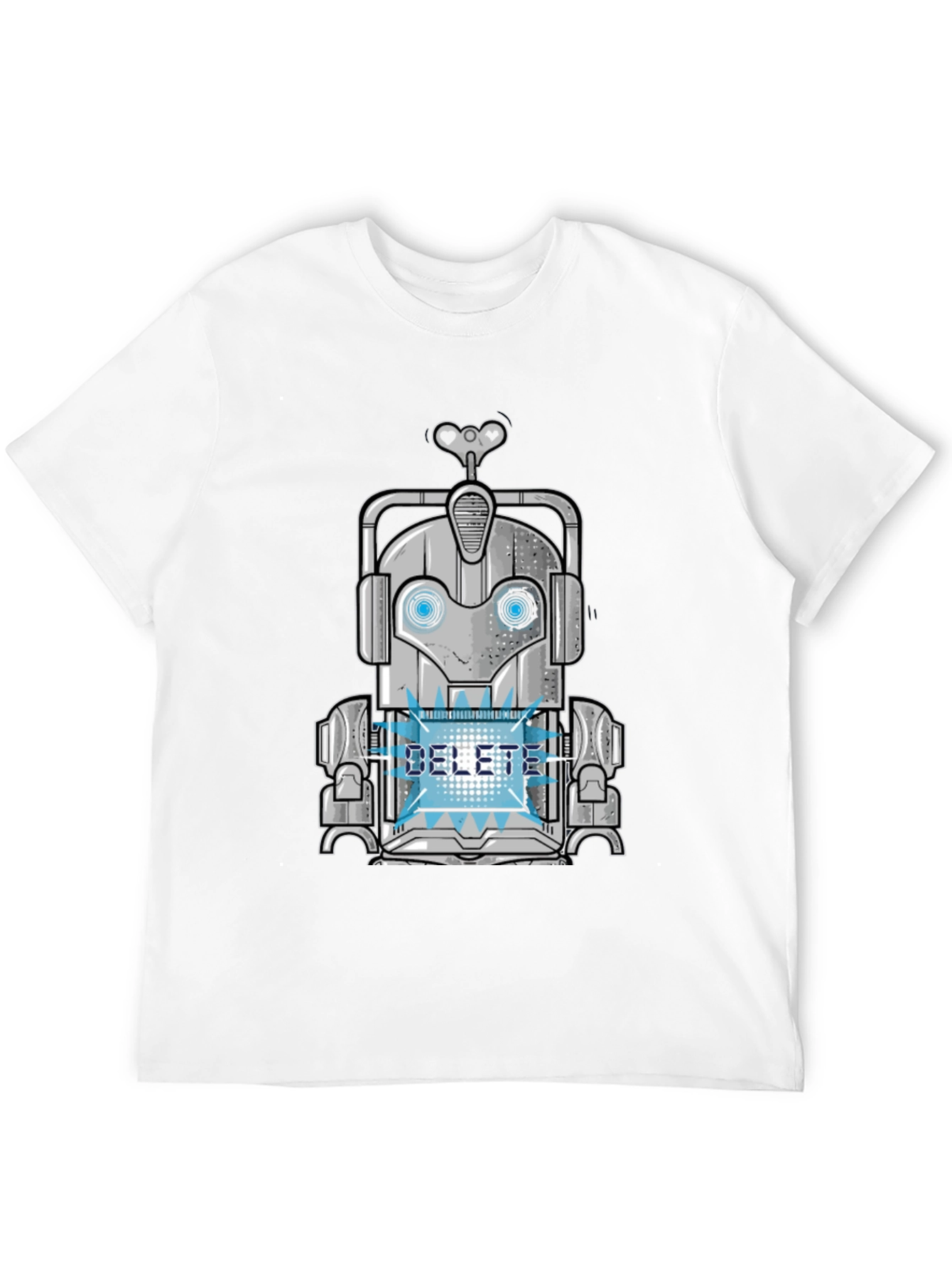 Cybernetic Delete Robot Graphic T-Shirt
