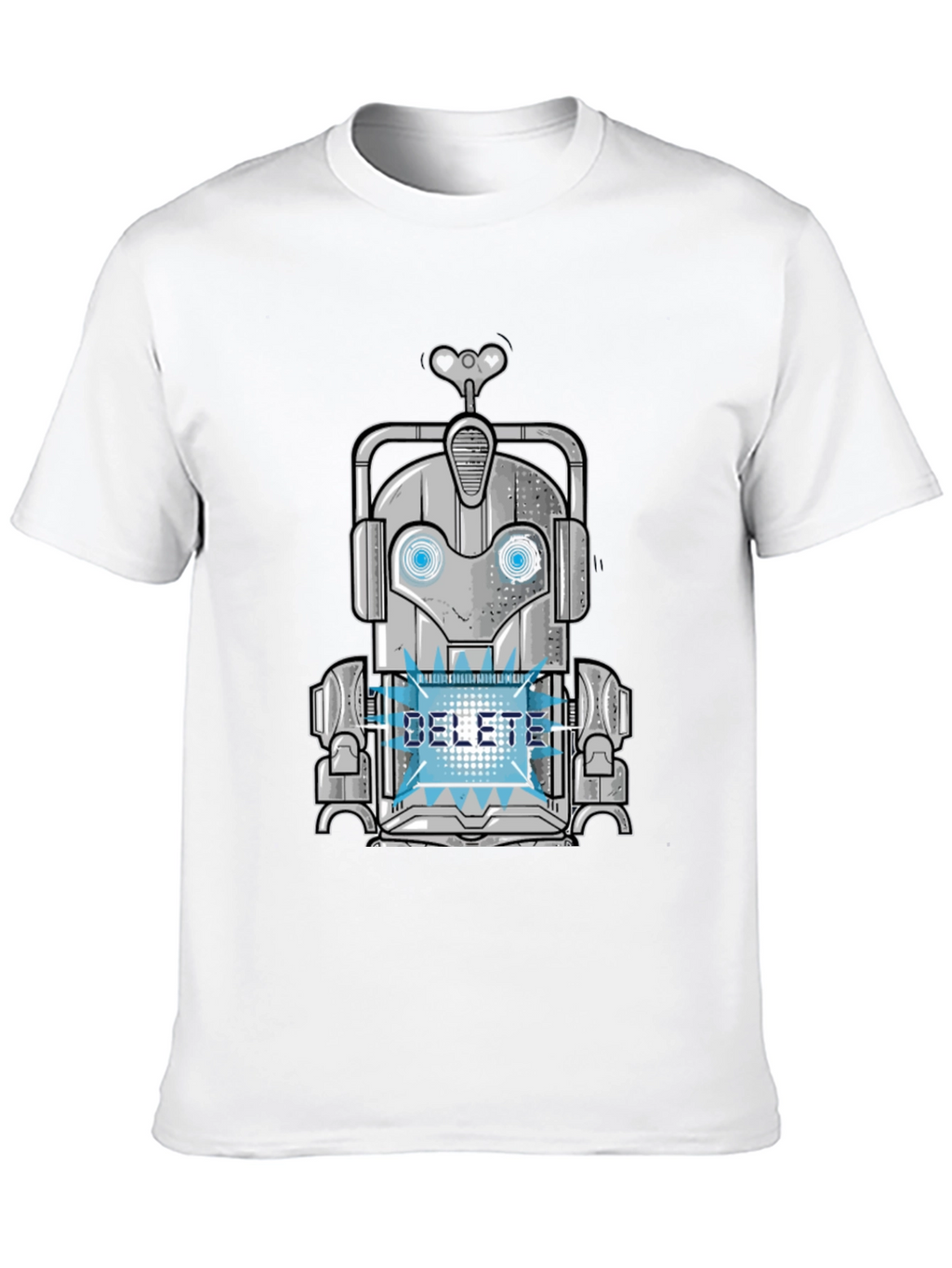 Cybernetic Delete Robot Graphic T-Shirt